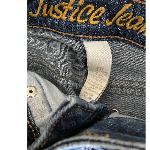 Justice Jeans Simply Low 7R Girls Blue Denim - Picture 5 of 7